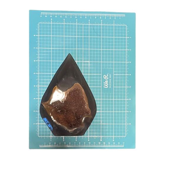 Druzy Amethyst Agate Crystal Freeform Teardrop Flame - Picture 5 of 6